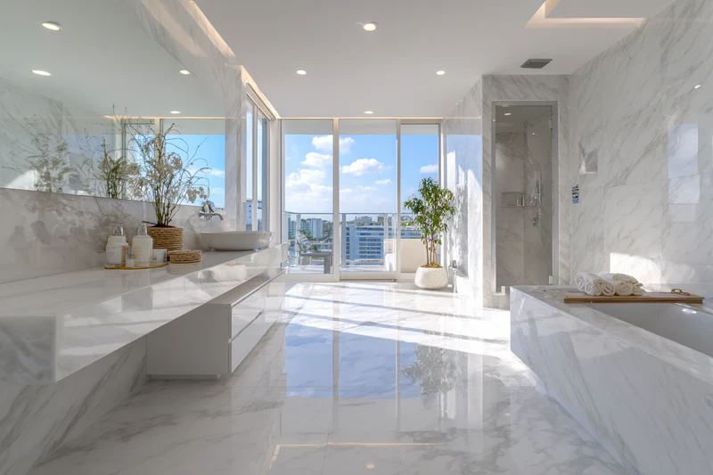 Marble bathroom vanity countertops