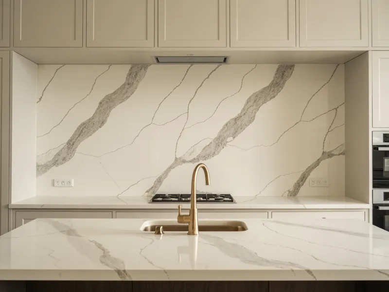 Brittanicca full height backsplash