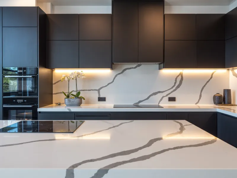 Brittanicca in modern white kitchen