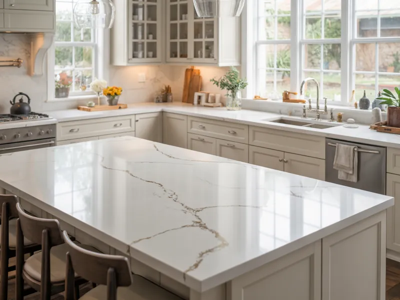 Cambria Delgatie quartz countertop