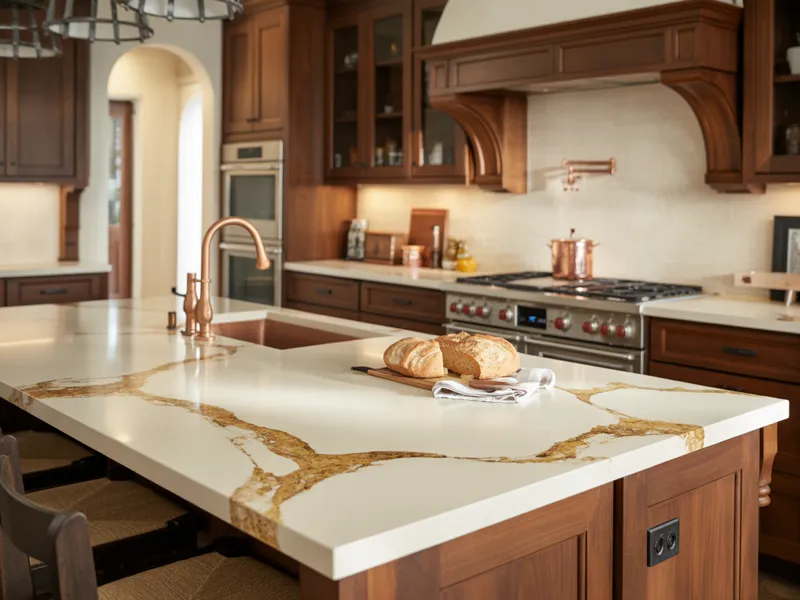 Cambria Inverness Gold quartz countertop