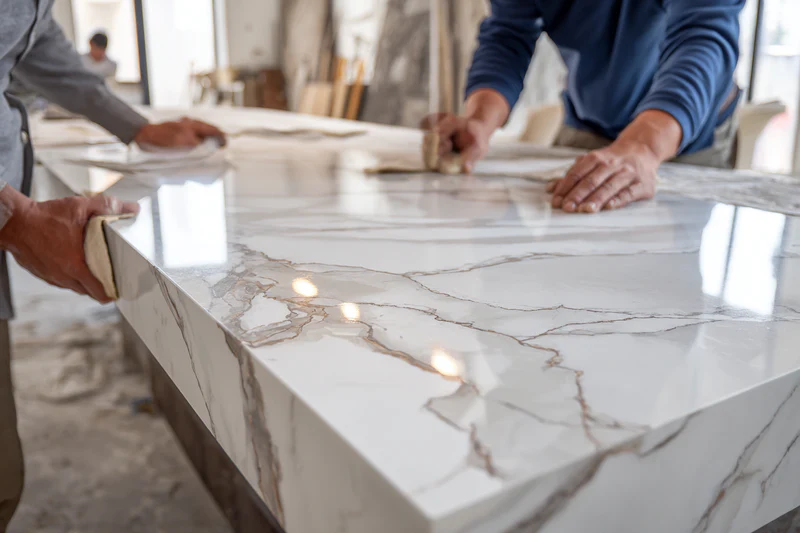 Quartz countertop fabrication
